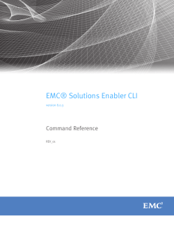 EMC Solutions Enabler CLI Command Reference