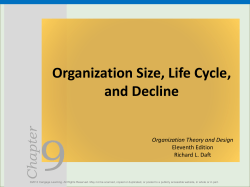 Chapter Organization Size, Life Cycle, and Decline