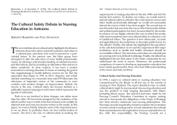 The Cultural Safety Debate in Nursing Education in Aotearoa
