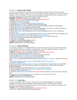 Lesson 4 PPT Project