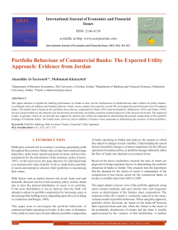 Portfolio Behaviour of Commercial Banks: The Expected Utility