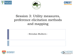 Session 3 Utility measures preference elicitation methods - ispor-ac