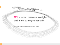 GSI - NuPECC