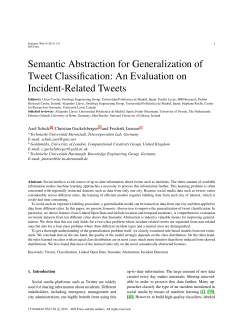 Semantic Abstraction for Generalization of Tweet Classification: An