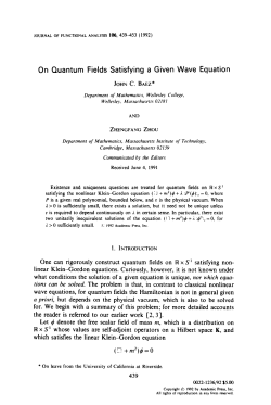On Quantum Fields Satisfying a Given Wave