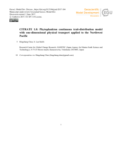 CITRATE 1.0: Phytoplankton continuous trait