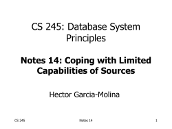 CS 245: Database System Principles