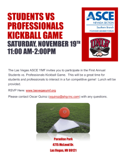 STUDENTS VS PROFESSIONALS KICKBALL GAME