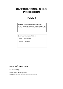 Appendix 3 - The Wandsworth Hospital and Home Tuition Service