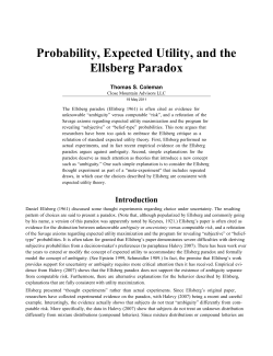 Probability, Expected Utility, and the Ellsberg Paradox