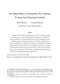 The Output Effects of Commodity Price Volatility: Evidence from