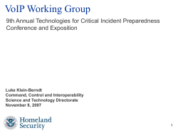 Luke Klein-Berndt Command, Control and Interoperability