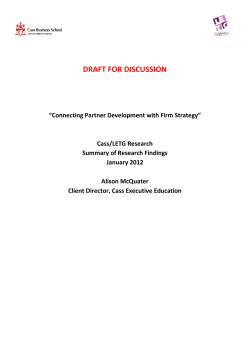 Connecting Partner Development with Firm Strategy