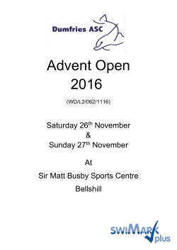 Dumfries graded meet info 2015 - Larkhall Avondale Amateur