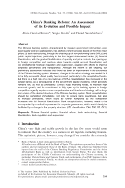 China`s Banking Reform - Bank for International Settlements