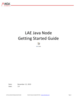 LAE Java Node Getting Started Guide