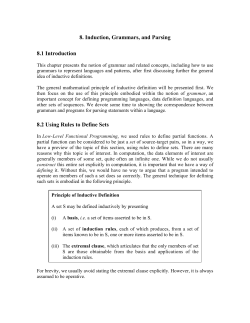 8. Grammars and parsing