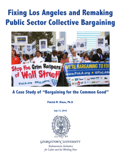 Fixing Los Angeles and Remaking Public Sector Collective Bargaining
