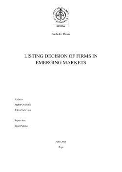 Listing decision of firms in emerging markets