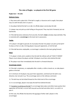 The rules of Rugby &ndash; as played at the first NZ game