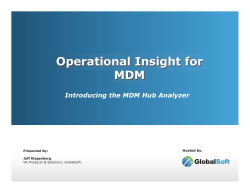 Operational Insight for MDM