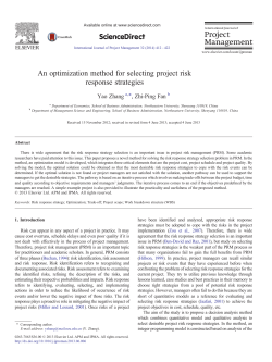 An optimization method for selecting project risk response strategies