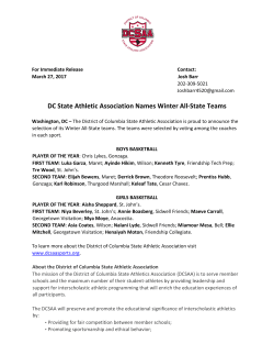 DC State Athletic Association Names Winter All-State Teams