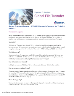 Enable TLS 1.2 - Experian SecureTransport Login