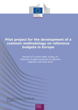 Pilot project for the development of a common methodology on