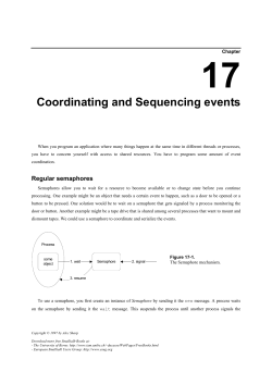 Coordinating and Sequencing events