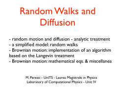 Random Walks and Diffusion