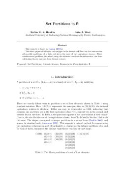 Set partitions in R