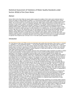 Statistical Assessment of Violations of Water Quality Standards