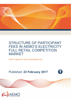 Draft Report and Determination for the Electricity FRC Fee Structure