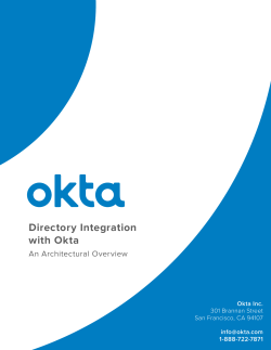 Directory Integration with Okta