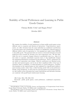 Stability of Social Preferences and Learning in Public Goods Games