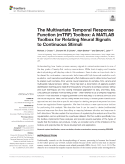 The Multivariate Temporal Response Function (mTRF