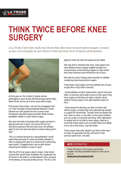 think twice before knee surgery
