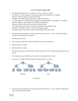 ITCS 2214 Exam 3 Study Guide Describe the characteristics of a 2