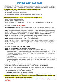 driffield rugby club rules