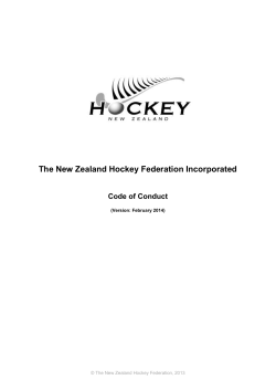 The New Zealand Hockey Federation Incorporated