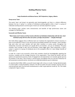 Building Effective Teams