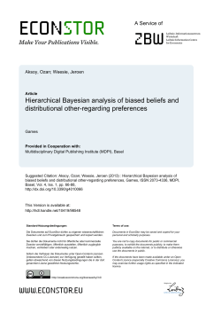 Hierarchical Bayesian Analysis of Biased Beliefs and