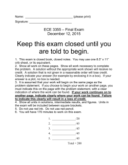 3355 Final Exam Fall 2015