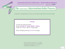 The Family Violence Intervention Order Process