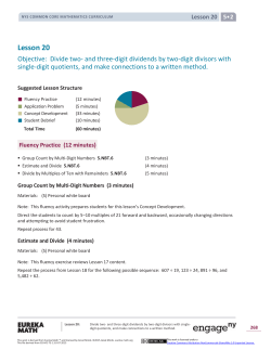Grade 5 Mathematics Module 2, Topic F, Lesson 20