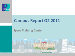 Campus Report Q1 2011 - Ipsos Training Center