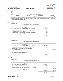 CPT Mock Test &ndash; 3rd Duration : 2 Hours Test Booklet No. &ndash; 110011