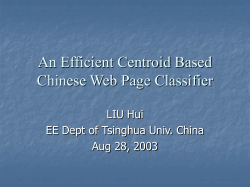 An Efficient Centroid Based Chinese Web Page Classifier