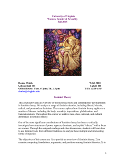 0 FT Syllabus 2015 - University of Virginia